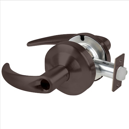 Grade 1 Entrance Lock, Omega Lever, Less Cylinder, Oil Rubbed Bronze Finish, Non-Handed